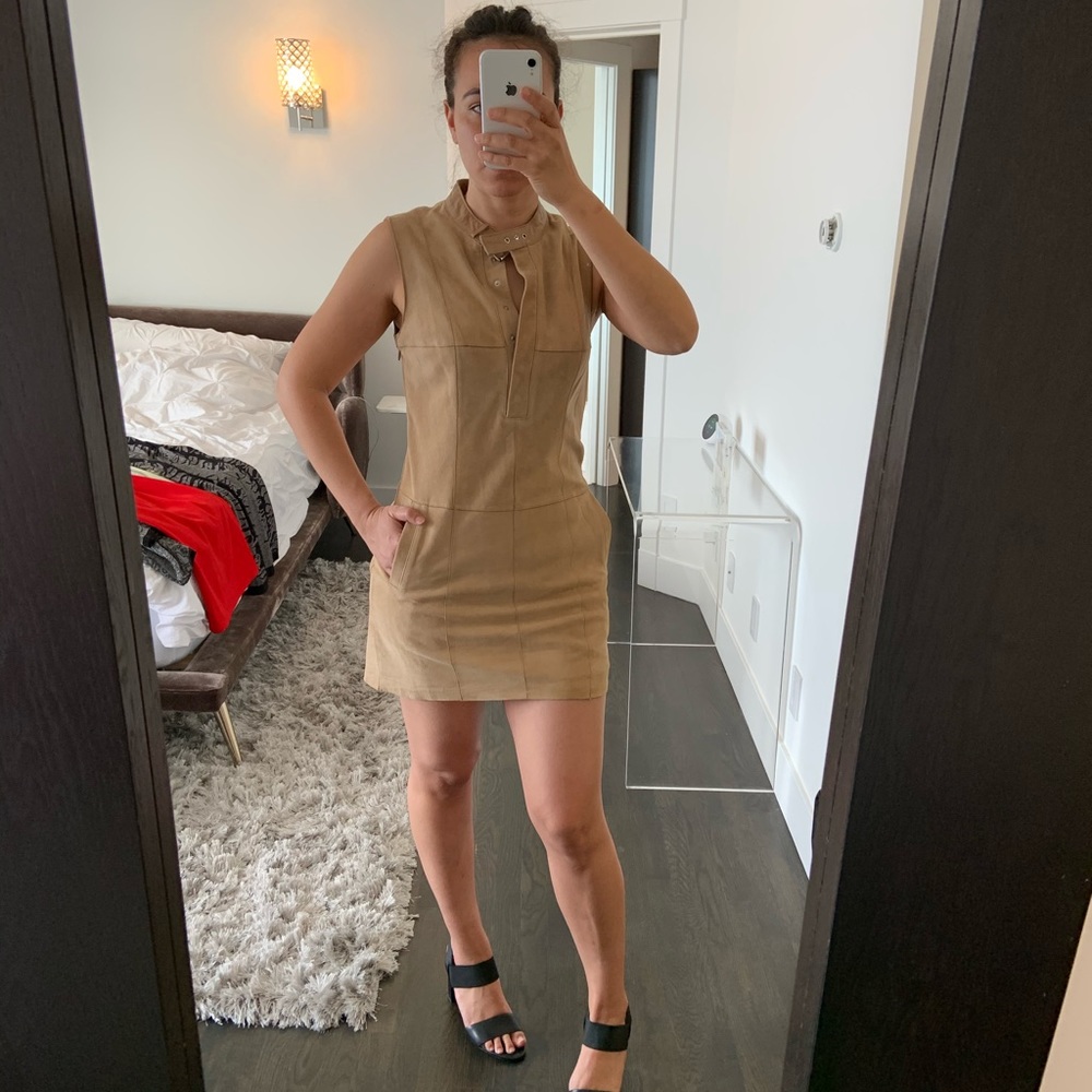 Suede mini dress